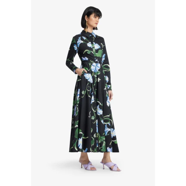 Leo Lin Zara Shirt Midi Dress, view 4