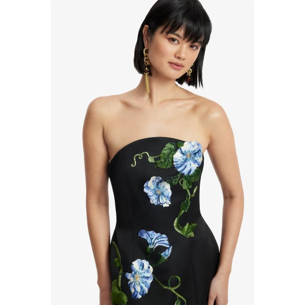 Leo Lin Zaria Appliqué Floral Bustier Mini Dress, view 6