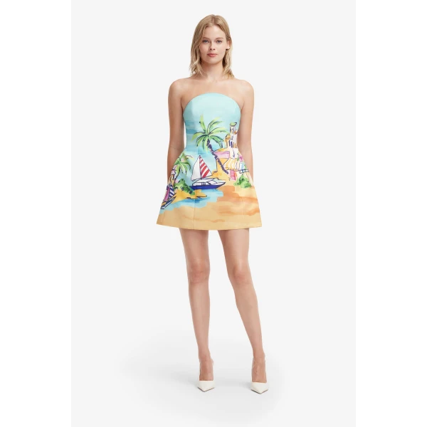 Leo Lin Zaria Bustier Mini Dress, view 3