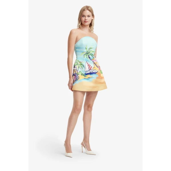 Leo Lin Zaria Bustier Mini Dress, view 4