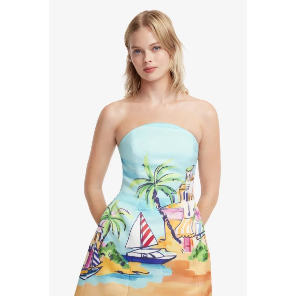 Leo Lin Zaria Bustier Mini Dress, view 6