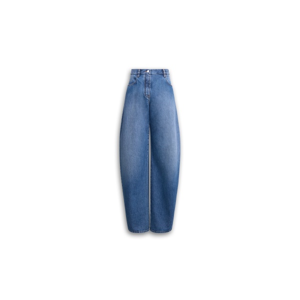 Alaïa Low Waist Round Jeans - ALAÏA Pants - Laser Cut Luxury - Shop at Luxury Shoes 