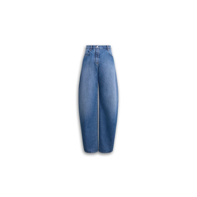 Alaïa Low Waist Round Jeans - ALAÏA Pants - Laser Cut Luxury - Shop at Luxury Shoes 