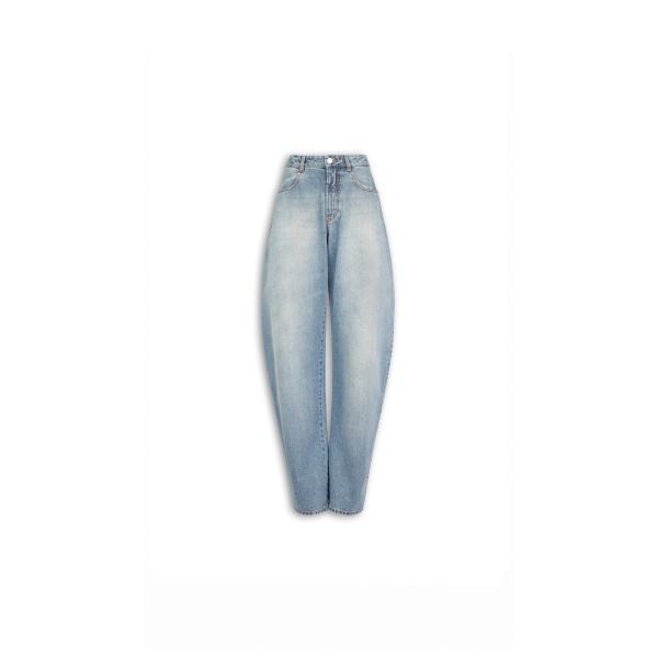 Alaïa Low Waist Round Jeans - ALAÏA Pants - Laser Cut Luxury - Shop at Luxury Shoes 