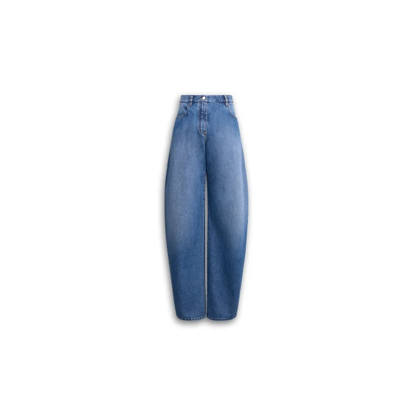 Alaïa Low Waist Round Jeans - ALAÏA Pants - Laser Cut Luxury - Shop at Luxury Shoes 