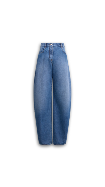 Alaïa Low Waist Round Jeans - ALAÏA Pants - Laser Cut Luxury - Shop at Luxury Shoes 