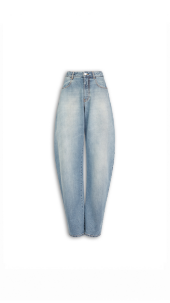 Alaïa Low Waist Round Jeans - ALAÏA Pants - Laser Cut Luxury - Shop at Luxury Shoes 