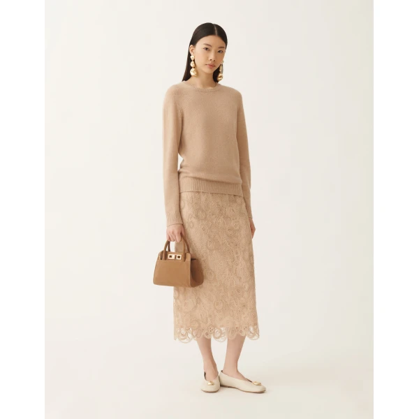 Fabiana Filippi Cashmere Sweater in Brown, view 2