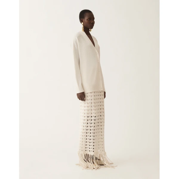 Fabiana Filippi Cashmere Sweater in White, view 2