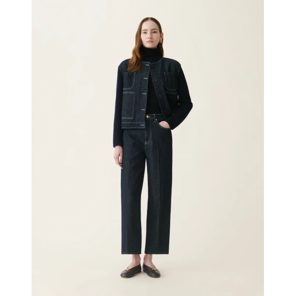 Fabiana Filippi Platinum Sweater in Midnight Blue, view 2