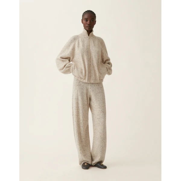 Fabiana Filippi Oversized Donegal Yarn Bomber with Lurex in Cachà Knit, view 2