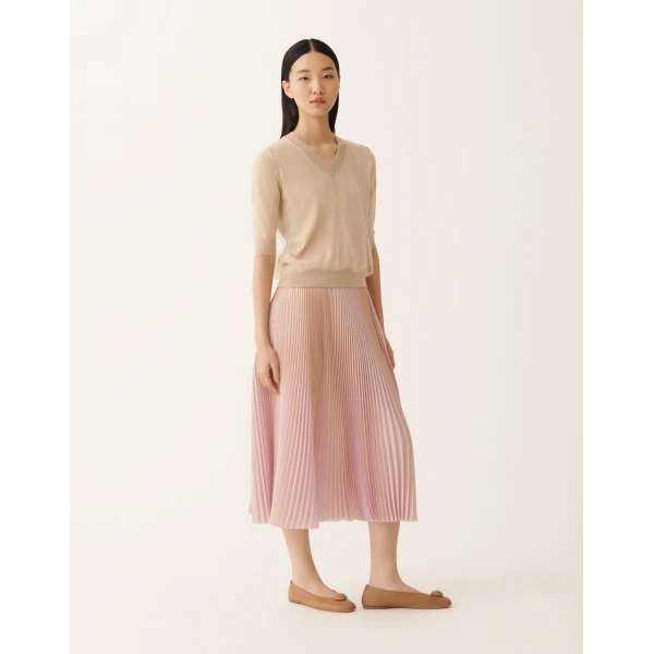 Fabiana Filippi Wool and Cotton Sweater in Maple, view 2