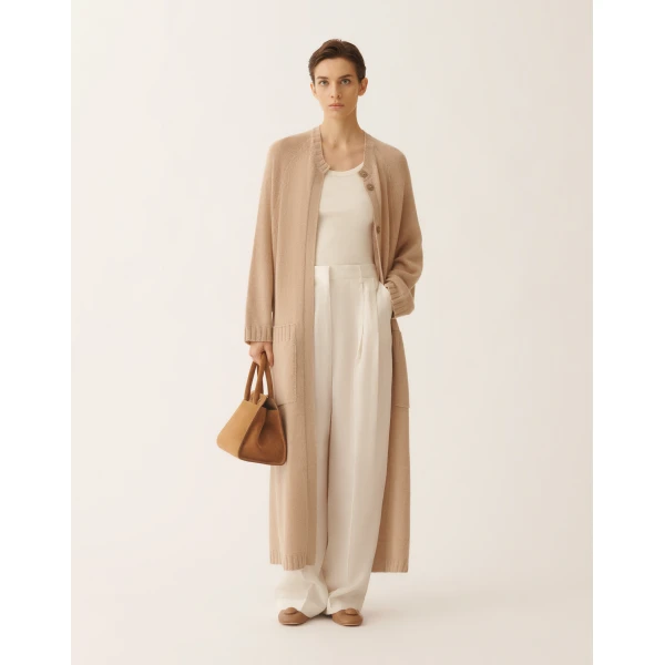 Fabiana Filippi Cardigan in Platinum, Beech, view 2