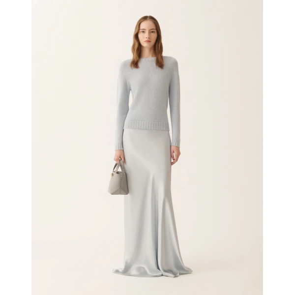 Fabiana Filippi Platinum Sweater with Lurex in Aqua, view 2