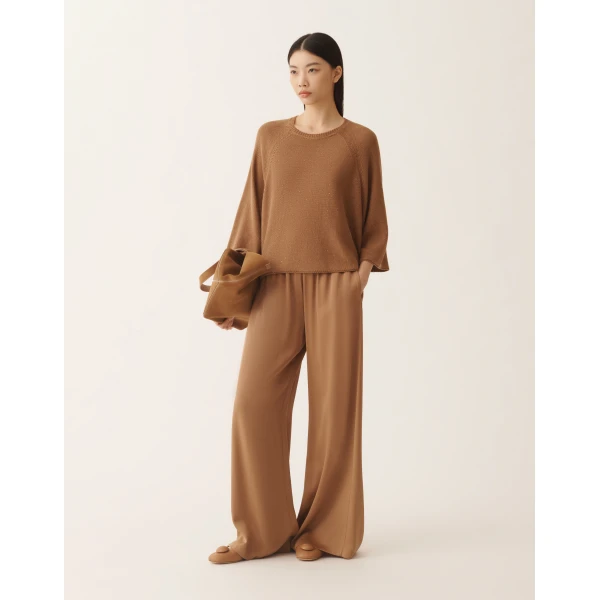 Fabiana Filippi Cotton and Linen Cape with Sequins in Wicker, view 2