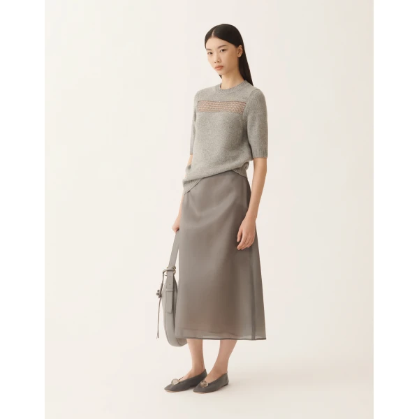 Fabiana Filippi Sweater in Platinum, Rock, view 2