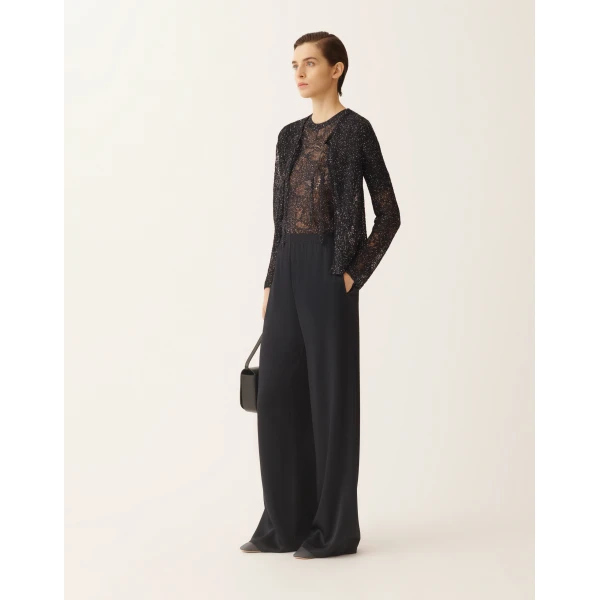 Fabiana Filippi Sweater in Midnight Blue Micro Sequins, view 2