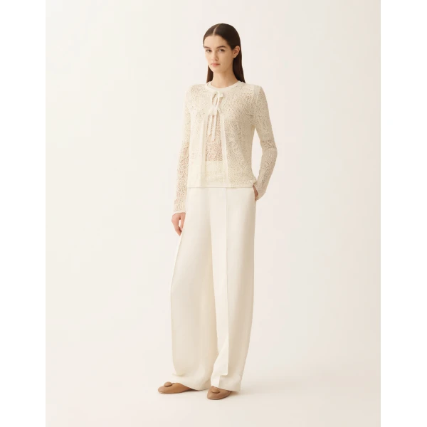 Fabiana Filippi Cardigan in Micro Sequins, Mastic, view 2