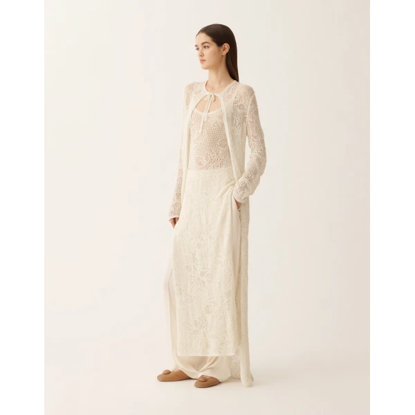 Fabiana Filippi Top Lingerie in Micro Sequins, Mastic, view 2