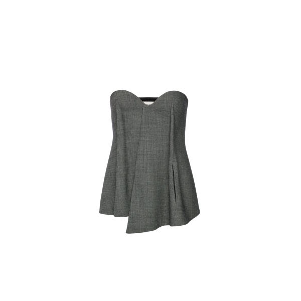 Magda Butrym Asymmetric wool corset in grey