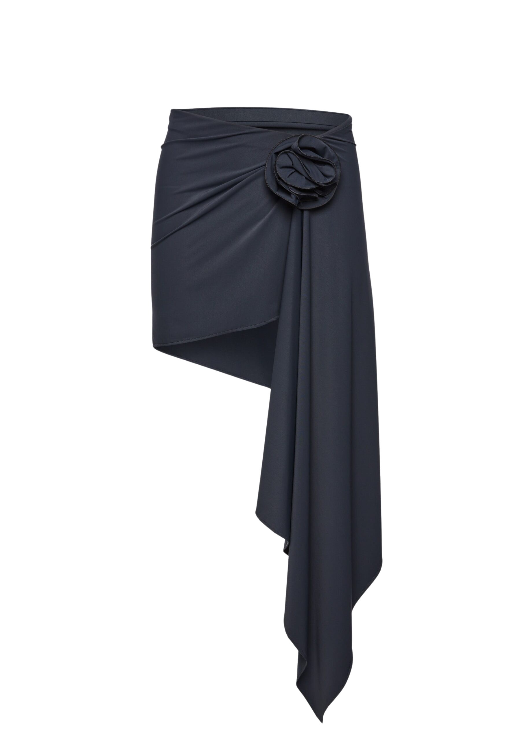 Magda Butrym Asymmetrical draped swim skirt in grey
