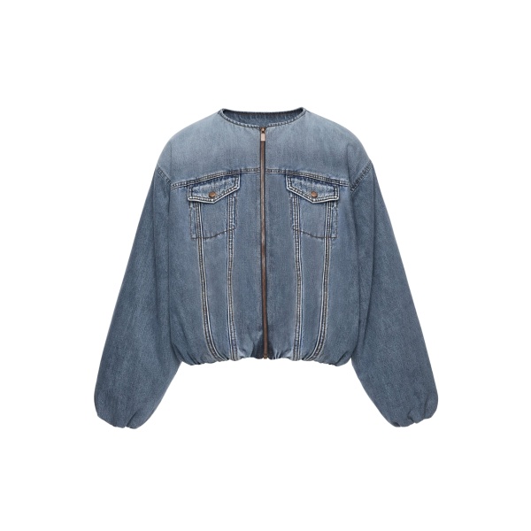 Magda Butrym Balloon denim jacket in dark blue