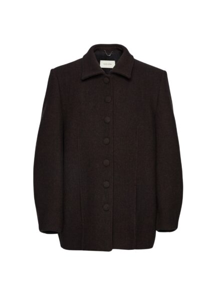 Magda Butrym Cashmere jacket with collar in brown