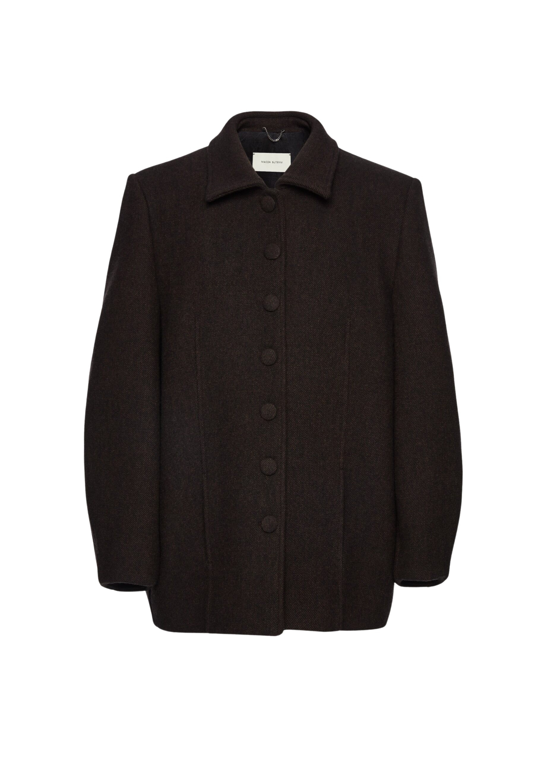 Magda Butrym Cashmere jacket with collar in brown