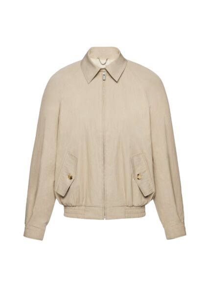 Magda Butrym Cotton zip-front jacket in beige