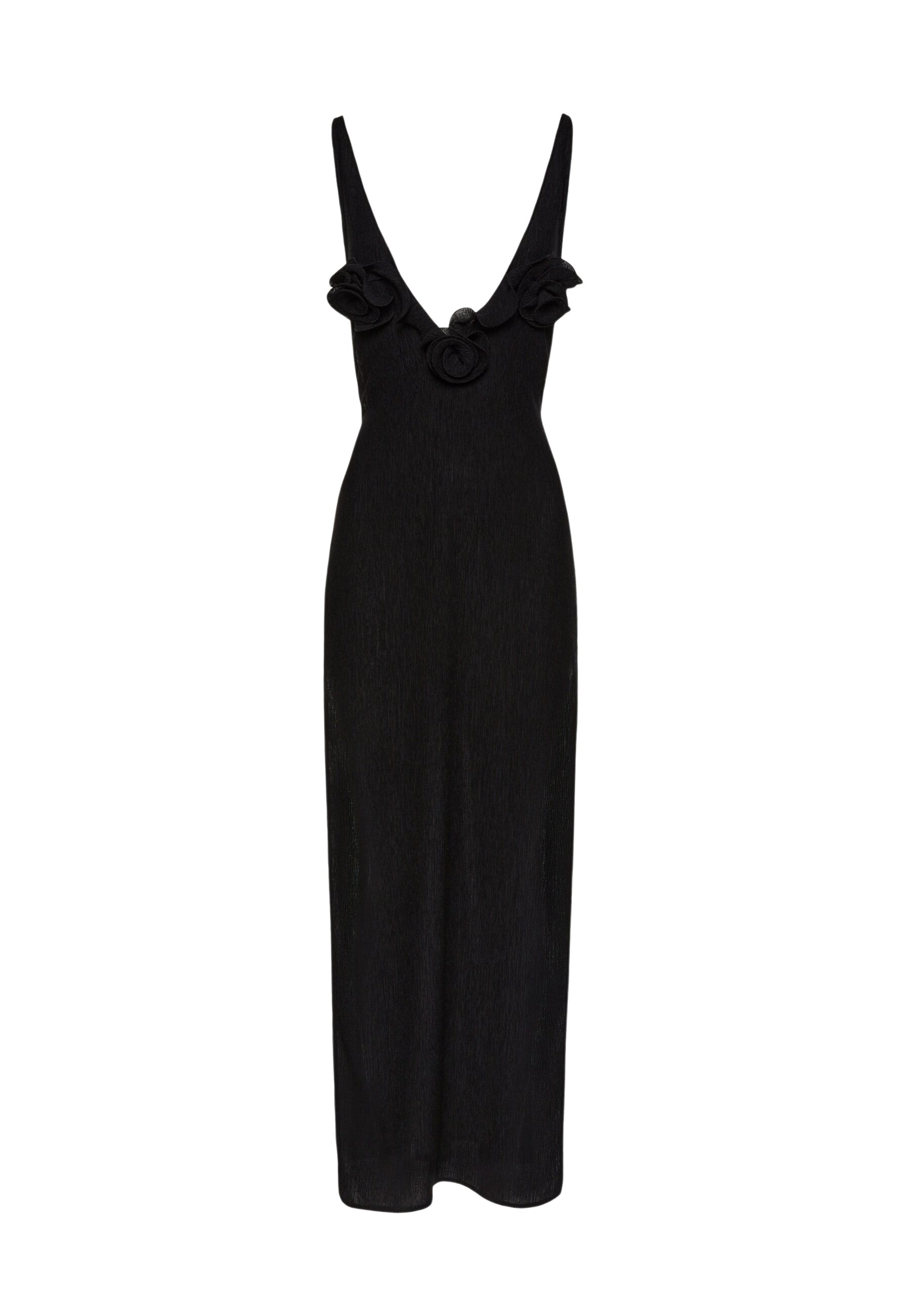 Magda Butrym Crepe high leg maxi dress in black