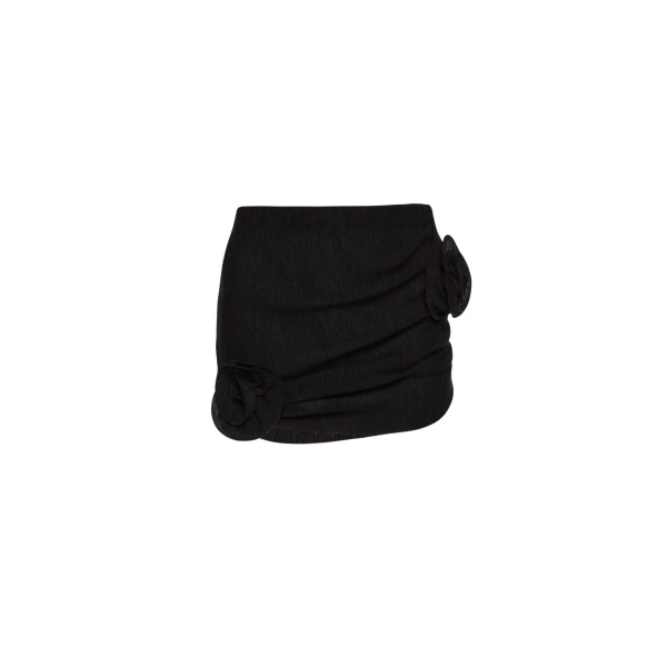 Magda Butrym Crepe rose mini skirt in black