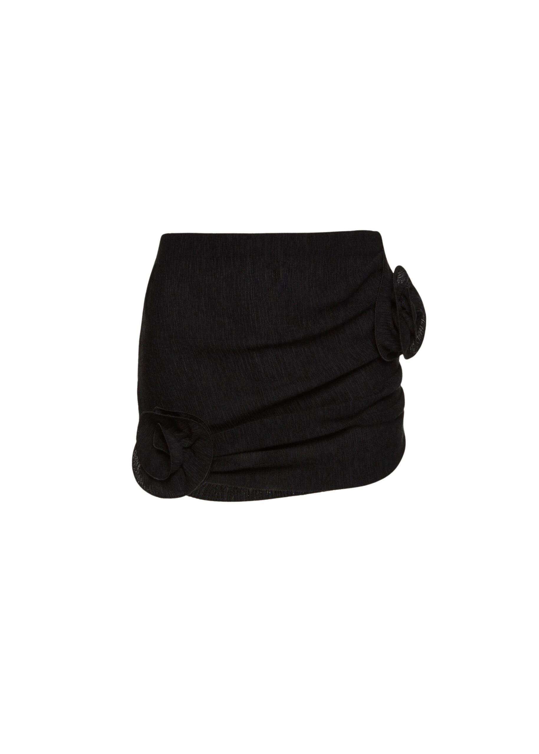 Magda Butrym Crepe rose mini skirt in black