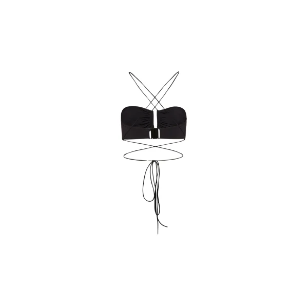 Magda Butrym Crisscross bandeau top in black