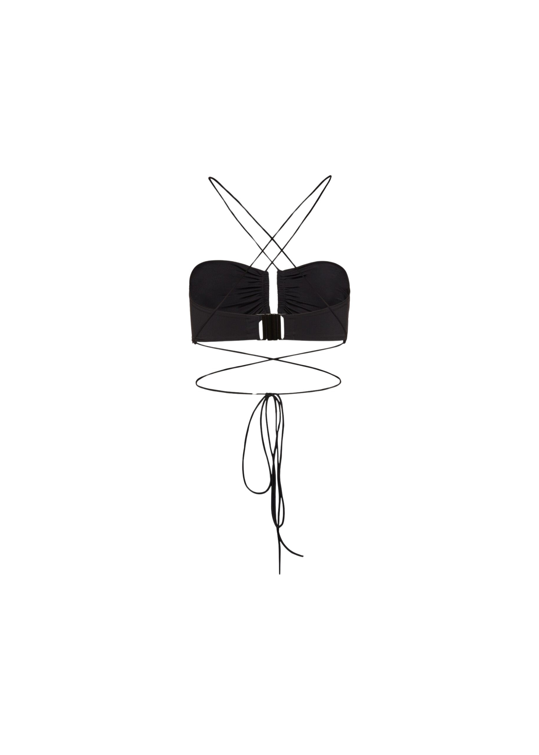 Magda Butrym Crisscross bandeau top in black