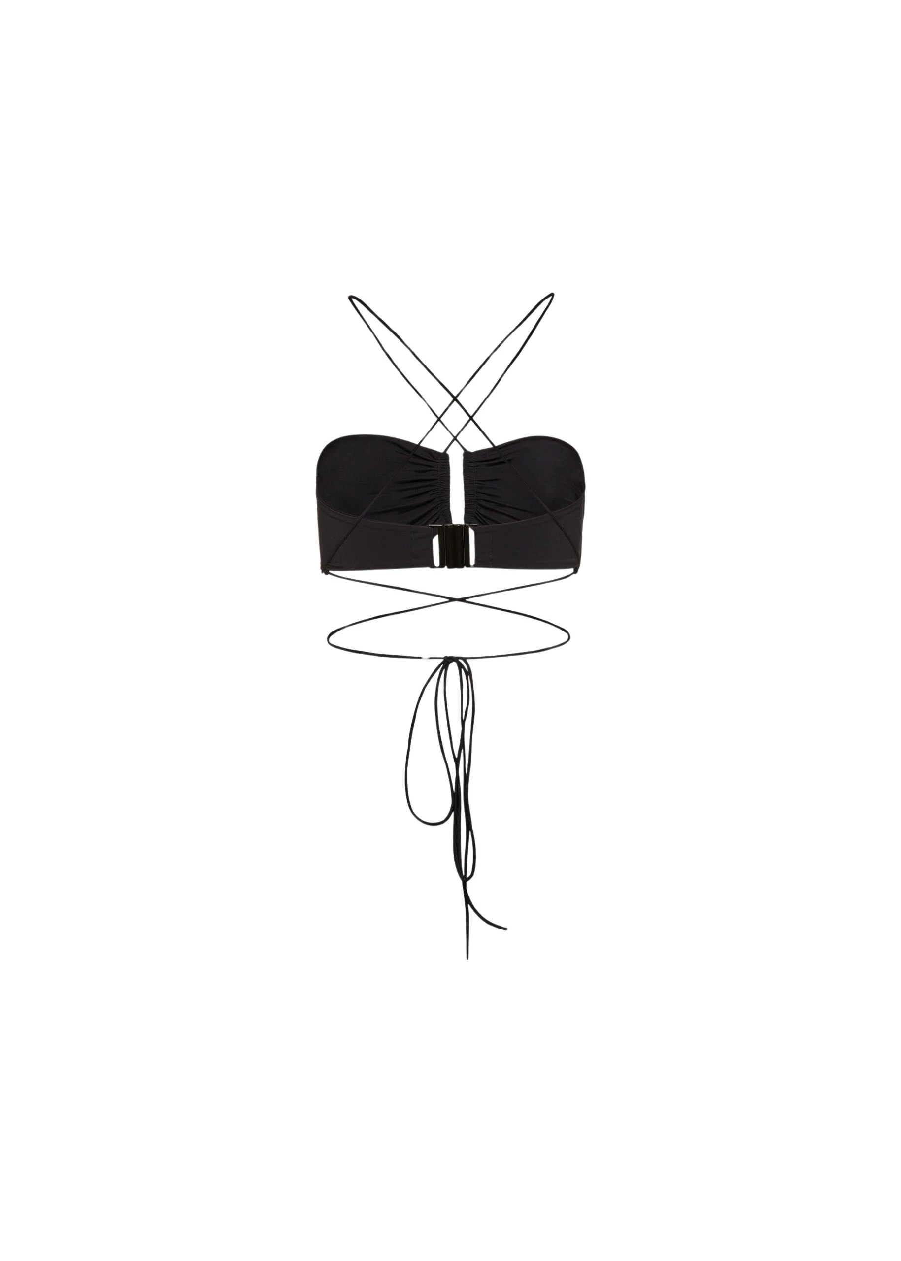 Magda Butrym Crisscross bandeau top in black