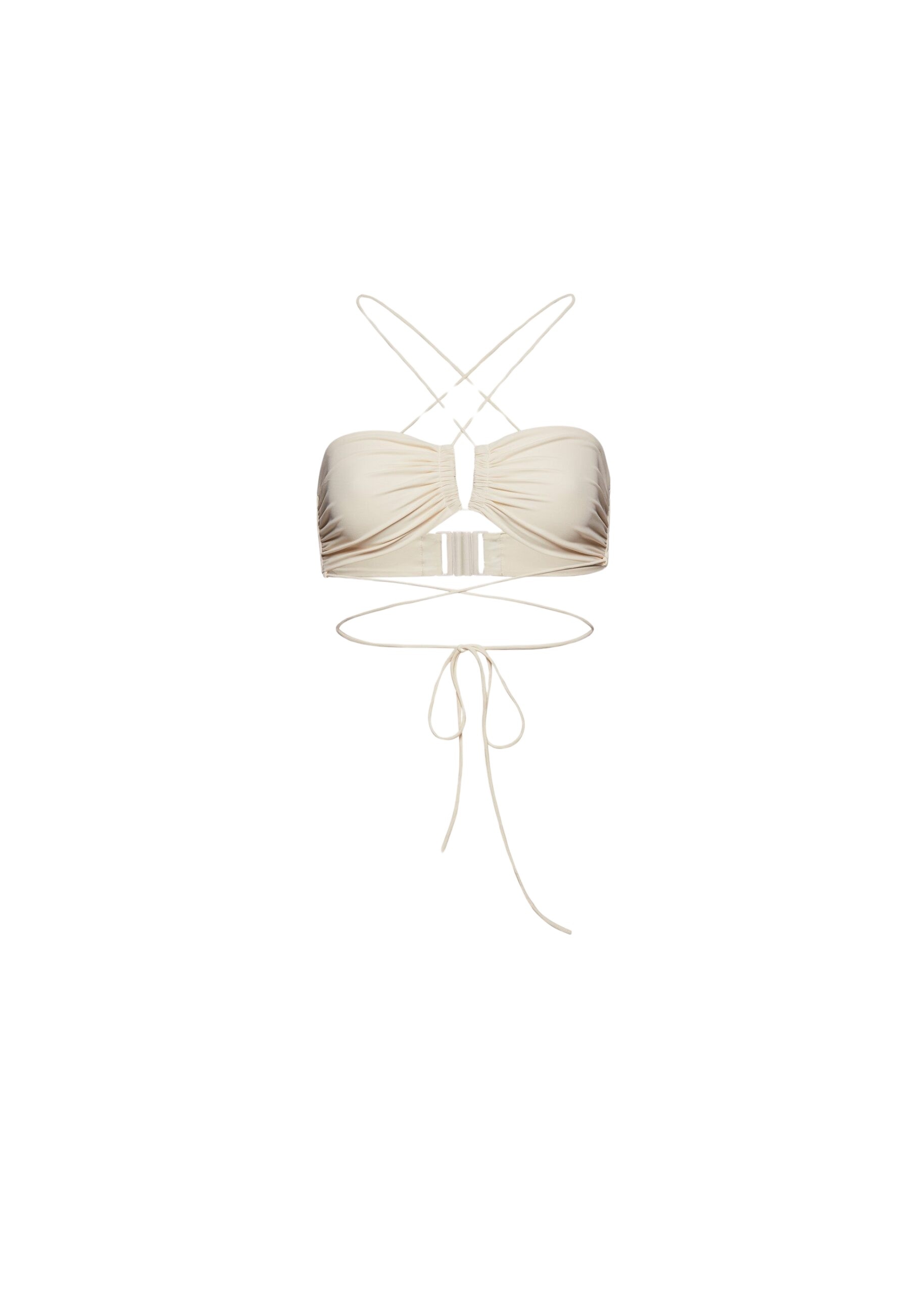 Magda Butrym Crisscross bandeau top in cream