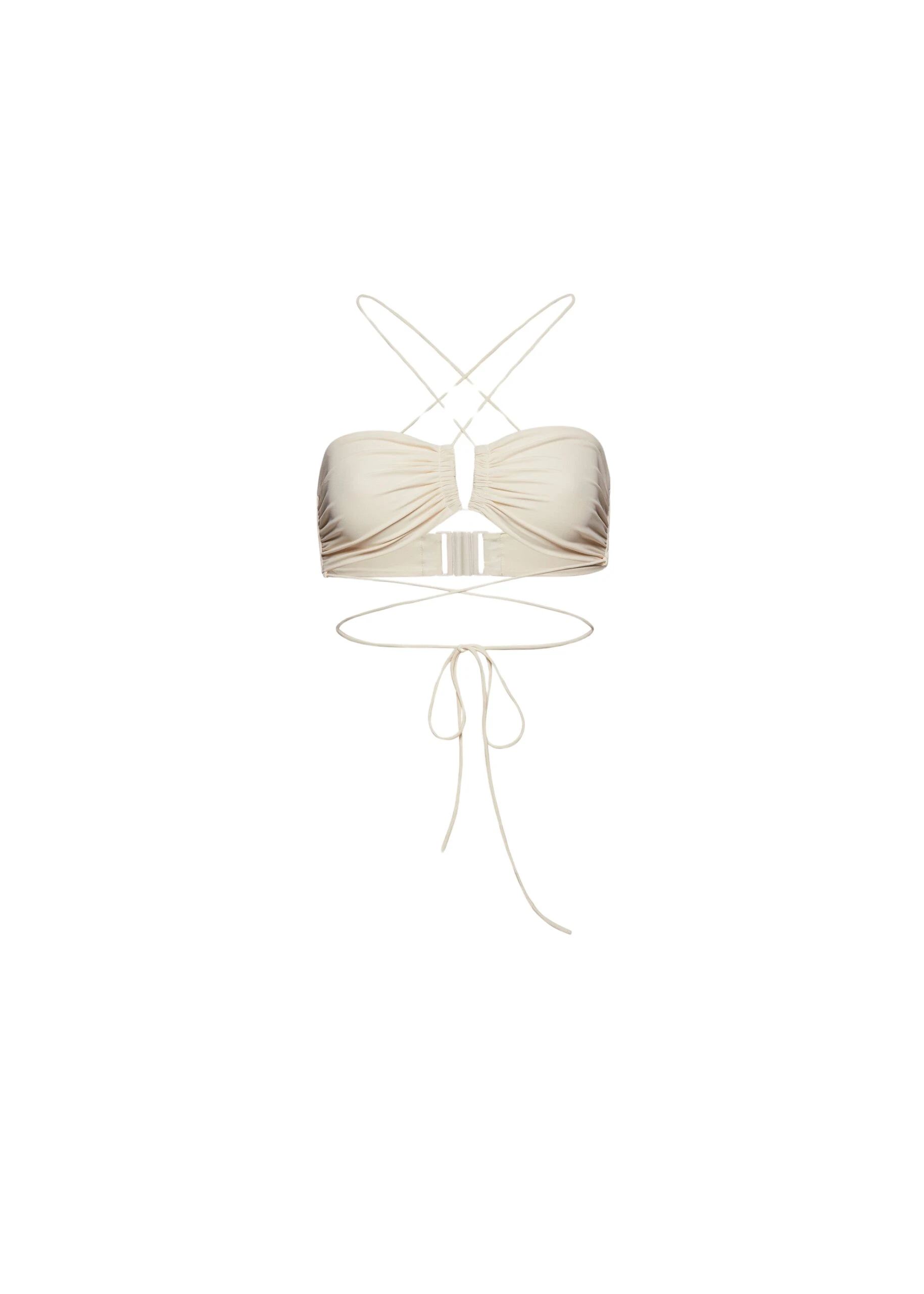 Magda Butrym Crisscross bandeau top in cream