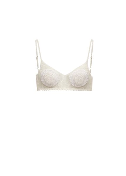 Magda Butrym Crochet bra in white