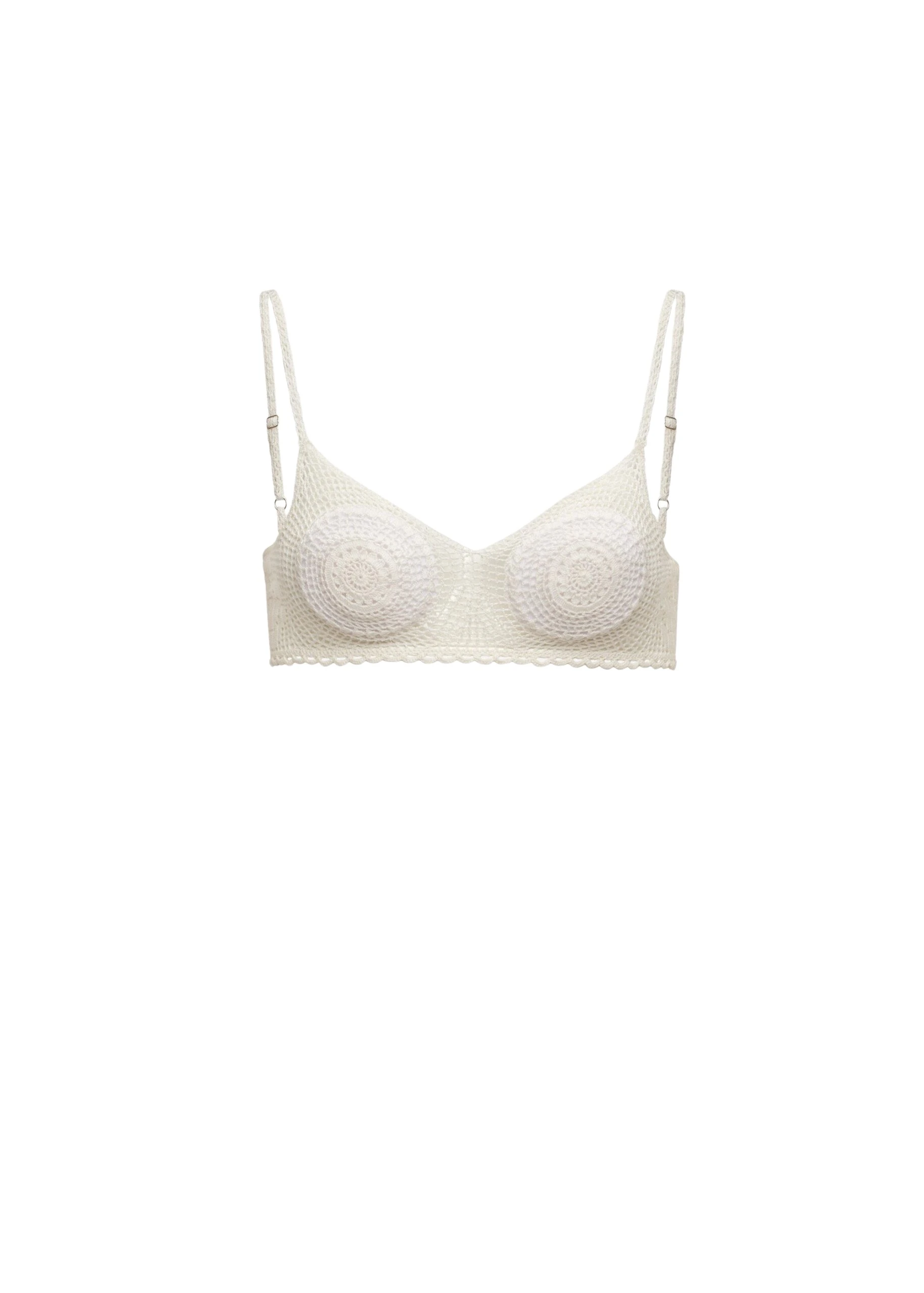 Magda Butrym Crochet bra in white Top
