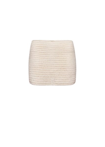Magda Butrym Crochet mini skirt in cream