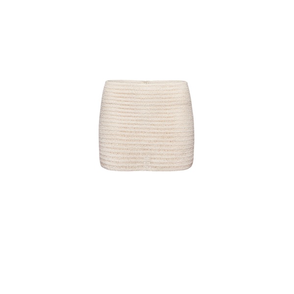 Magda Butrym Crochet mini skirt in cream