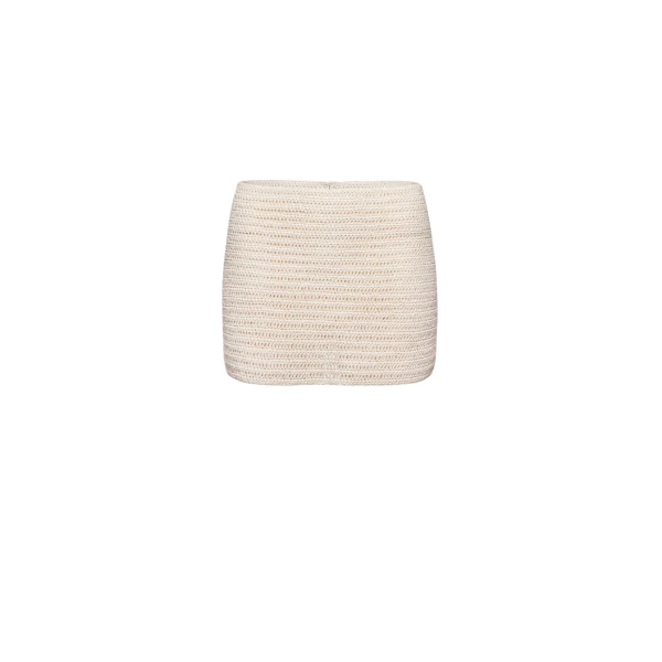 Magda Butrym Crochet mini skirt in cream