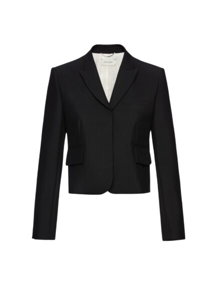 Magda Butrym Cropped wool and mohair blazer in black