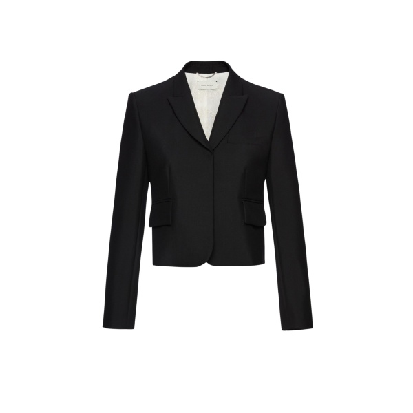 Magda Butrym Cropped wool and mohair blazer in black
