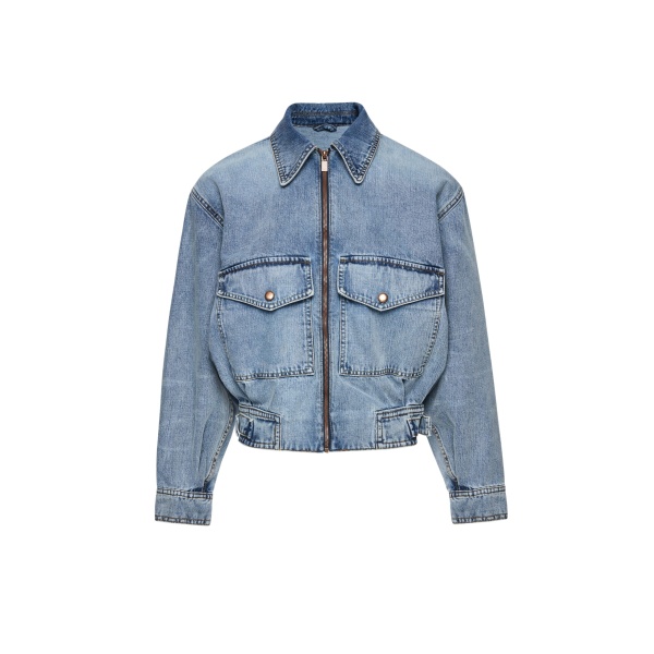 Magda Butrym Denim jacket with front pockets in dark blue