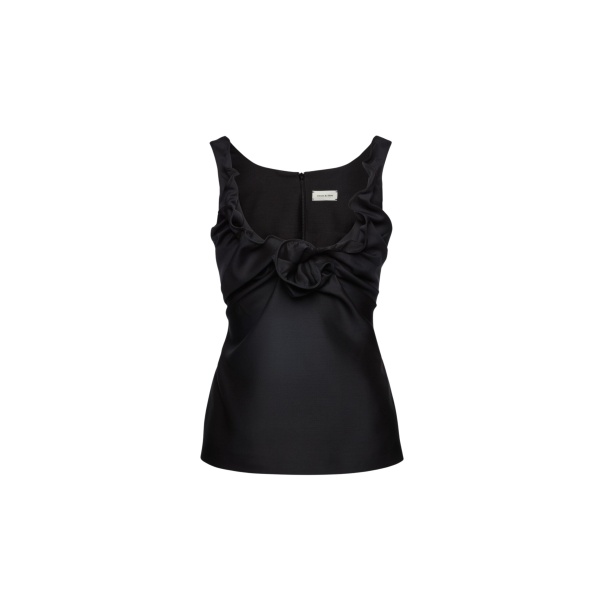 Magda Butrym Draped neckline top in black