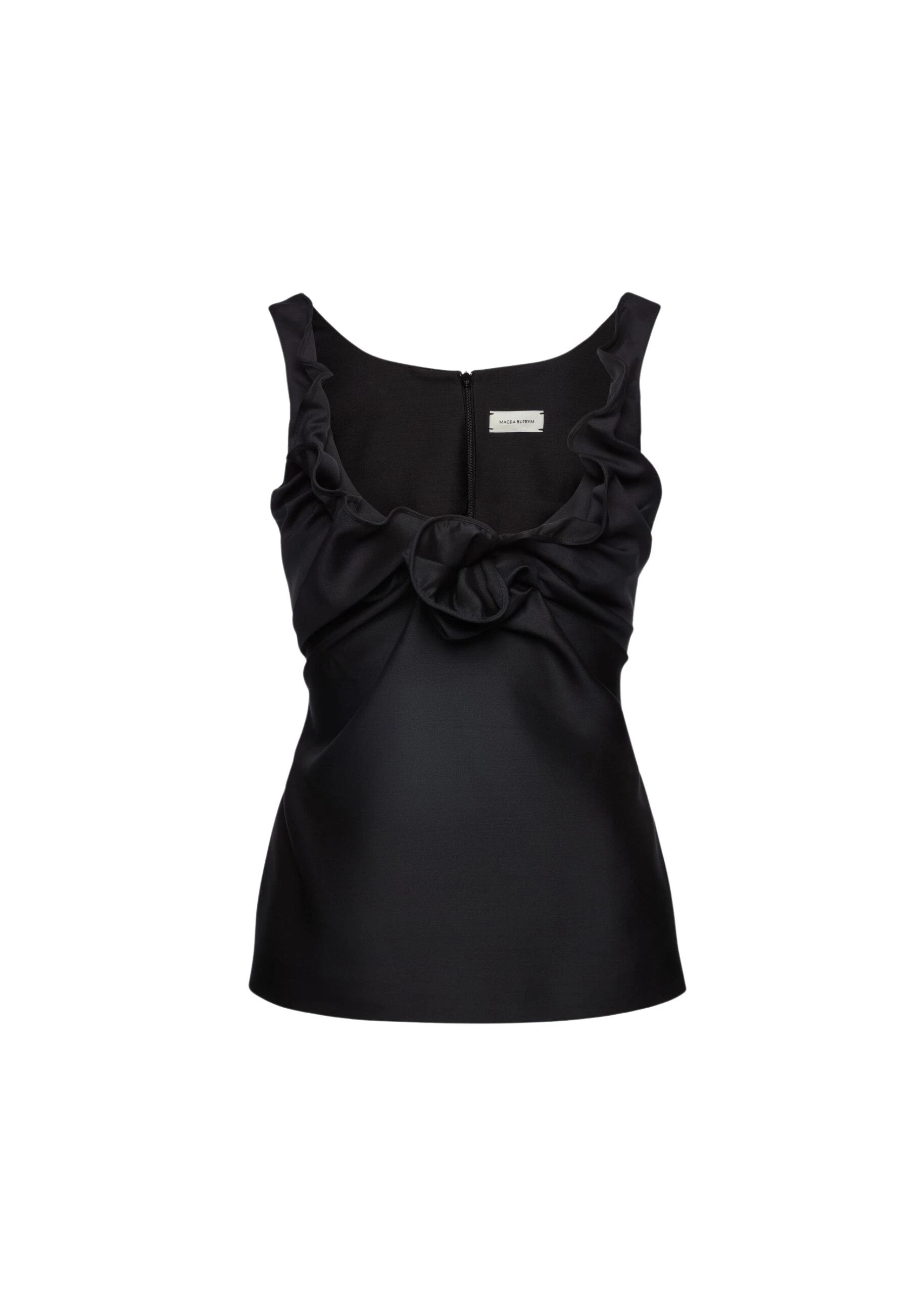 Magda Butrym Draped neckline top in black