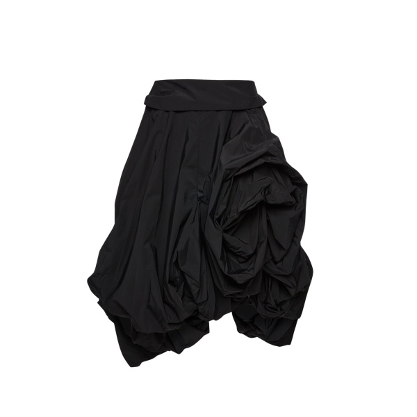 Magda Butrym Draped skirt with sculptural volume in black