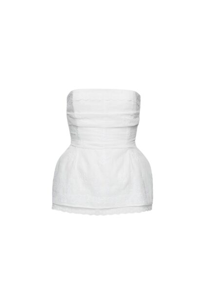 Magda Butrym Embroidered corset in white