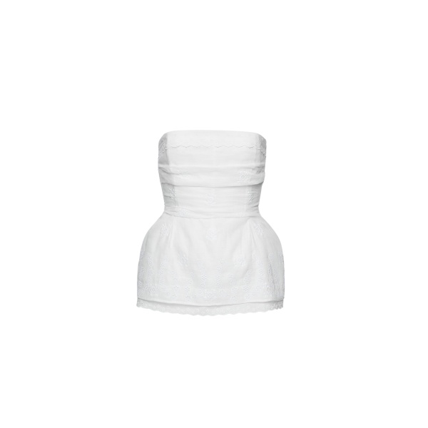 Magda Butrym Embroidered corset in white
